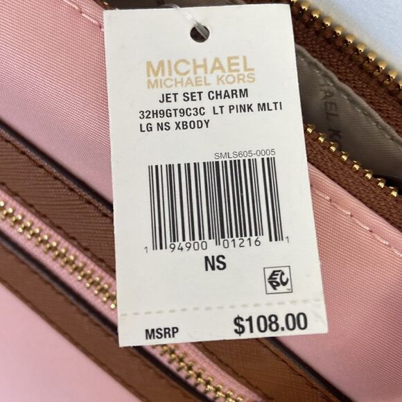 Michael Kors Bag “Jet Set” Crossbody Primrose Pink NWT - Picture 10 of 11